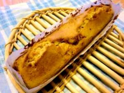 ラップの空き箱で！キャラメルアップルパウンドケーキ